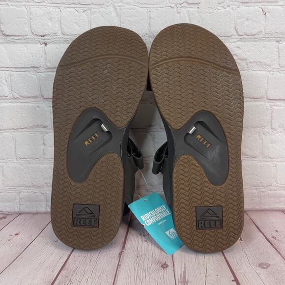 Reef Fanning Baja Brown Gum With Bottle Opener Sandals Mens Size 12 - Picture 10 of 11